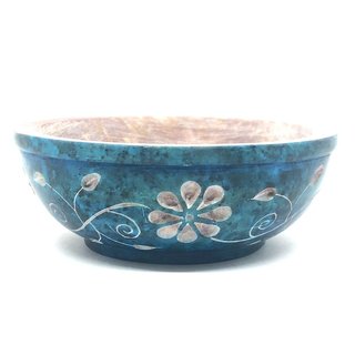 R�ucherschale in Chakrafarben blau