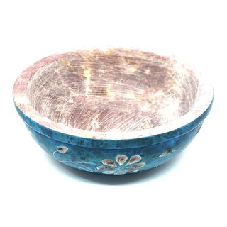 R�ucherschale in Chakrafarben blau