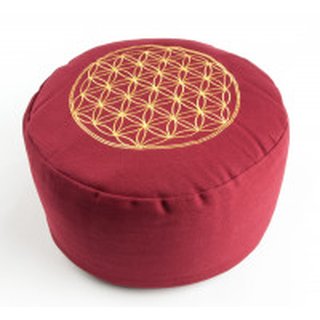 Blume des Lebens Meditationskissen rot