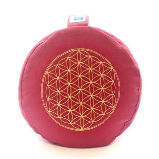 Blume des Lebens Meditationskissen rot