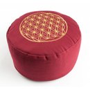 Blume des Lebens Meditationskissen rot